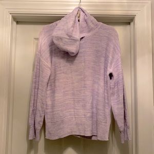 Purple Heathered Hoodie Sweater